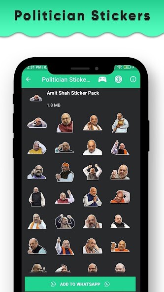 Run android online APK Politician Stickers for WApp from MyAndroid or emulate Politician Stickers for WApp using MyAndroid