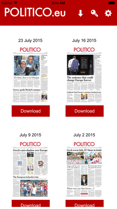 Emulate iPhone app POLITICO Europe print edition using MyAndroid Emulate iPhone app POLITICO Europe print edition using MyAndroid