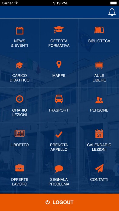 Emulate iPhone app PoliTO App using MyAndroid