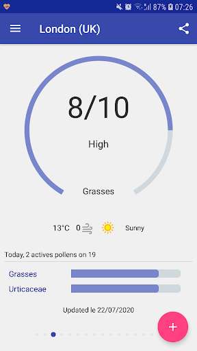 Run android online APK Pollen alert from MyAndroid or emulate Pollen alert using MyAndroid