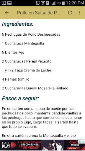 Run android online APK Pollo en Salsas from MyAndroid or emulate Pollo en Salsas using MyAndroid