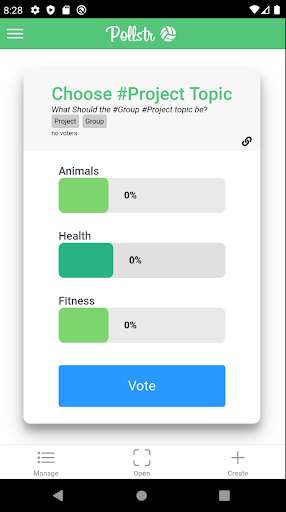 Run android online APK Pollstr from MyAndroid or emulate Pollstr using MyAndroid