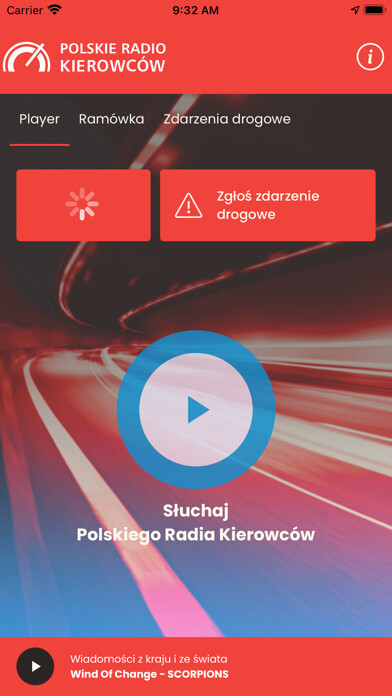 Emulate iPhone app Polskie Radio Kierowców using MyAndroid