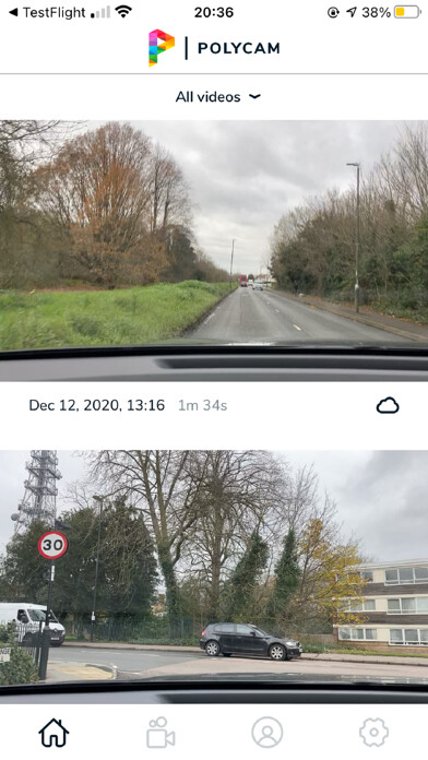 Emulate iPhone app PolyCam: Cloud Dash Cam using MyAndroid