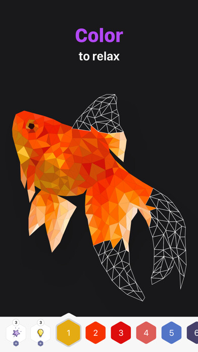 Emulate iPhone app Polygon: Paint Color by Number using MyAndroid Emulate iPhone app Polygon: Paint Color by Number using MyAndroid