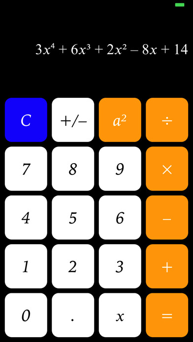 Emulate iPhone app Polynomial Calc using MyAndroid