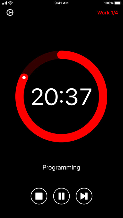 Emulate iPhone app Pommie Lite - Pomodoro Timer using MyAndroid