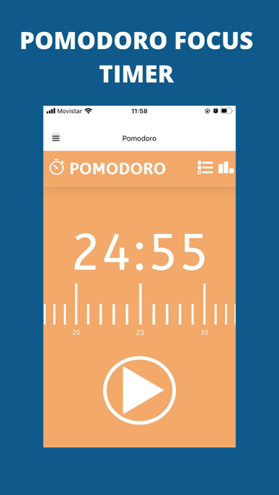 Emulate iPhone app Pomodoro Focus Timer App using MyAndroid Emulate iPhone app Pomodoro Focus Timer App using MyAndroid