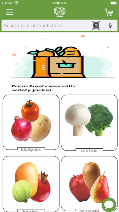 Emulate iPhone app Pomona Farm Fresh using MyAndroid