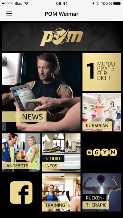 Emulate iPhone app POM Weimar am Klinikum using MyAndroid