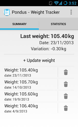 Run android online APK Pondus - Weight Tracker from MyAndroid or emulate Pondus - Weight Tracker using MyAndroid