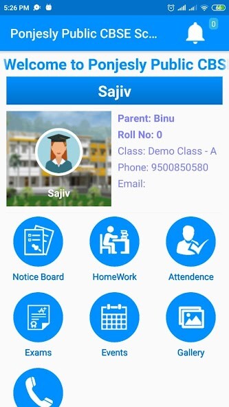 Run android online APK Ponjesly Public School (CBSE) from MyAndroid or emulate Ponjesly Public School (CBSE) using MyAndroid