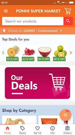 Run android online APK Ponni Supermarket from MyAndroid or emulate Ponni Supermarket using MyAndroid