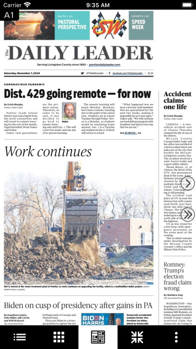 Emulate iPhone app Pontiac Daily Leader eEdition using MyAndroid