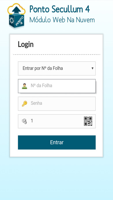 Emulate iPhone app Ponto Secullum 4 - Módulo Web using MyAndroid