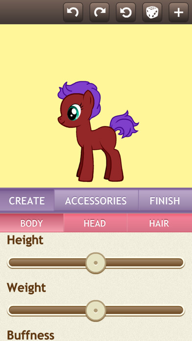 Emulate iPhone app Pony Creator using MyAndroid