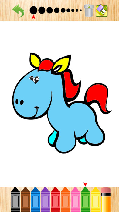 Emulate iPhone app Pony Princess Colorbook for Little Toddler Girls using MyAndroid