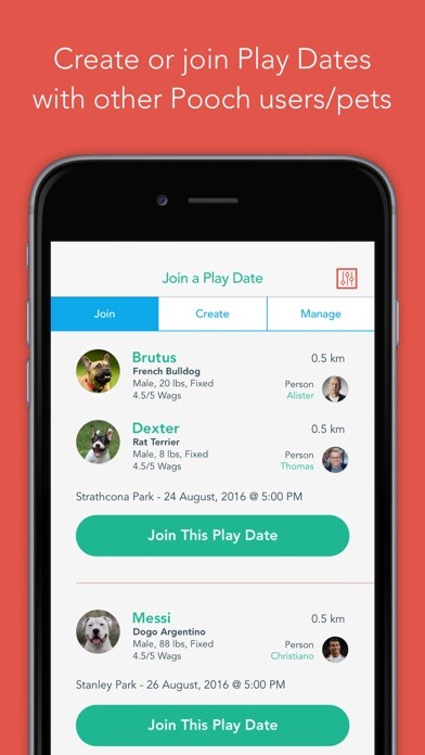 Emulate iPhone app Pooch - Join the pack! using MyAndroid