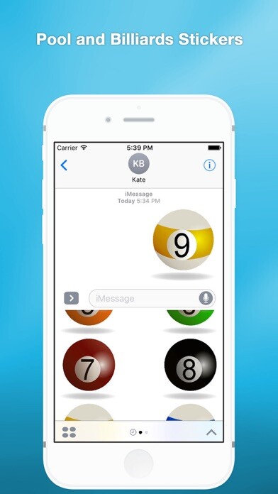 Emulate iPhone app Pool and Billiards Stickers using MyAndroid