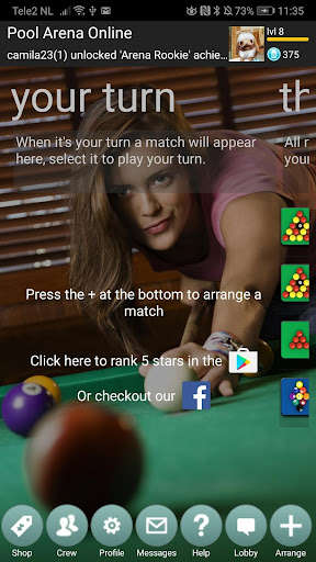 Run android online APK Pool Arena Online from MyAndroid or emulate Pool Arena Online using MyAndroid