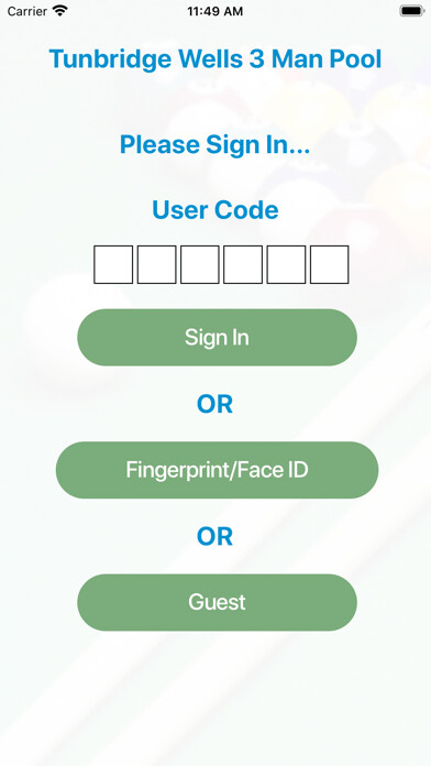 Emulate iPhone app Pool League Organiser using MyAndroid