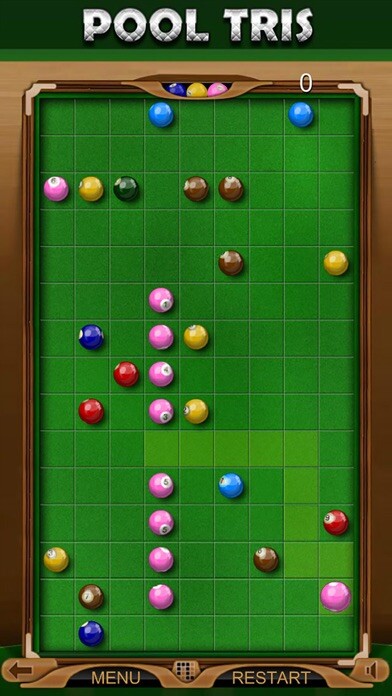 Emulate iPhone app Pooltris Matching Game using MyAndroid