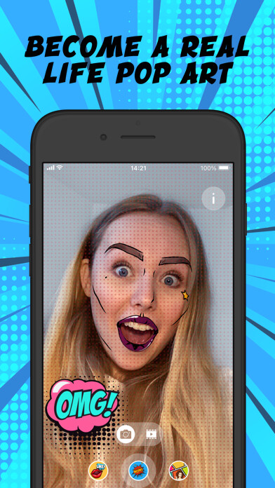 Emulate iPhone app Pop Art Face Filters using MyAndroid
