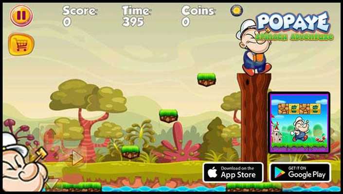 Emulate Android APK Popaye Spinach The Sailorman Adventure