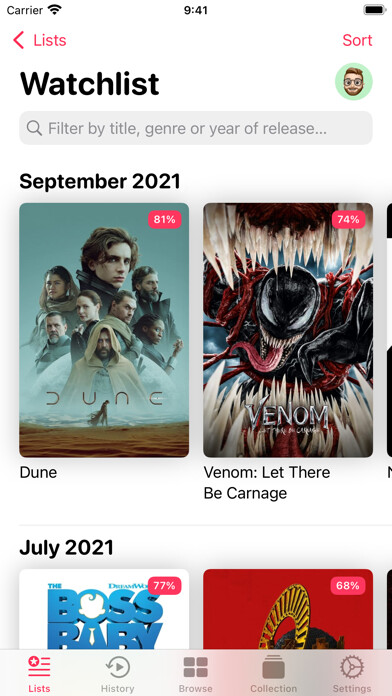 Emulate iPhone app Popcorn Movies using MyAndroid