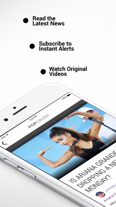 Emulate iPhone app PopCrush - Music & Celebs News using MyAndroid