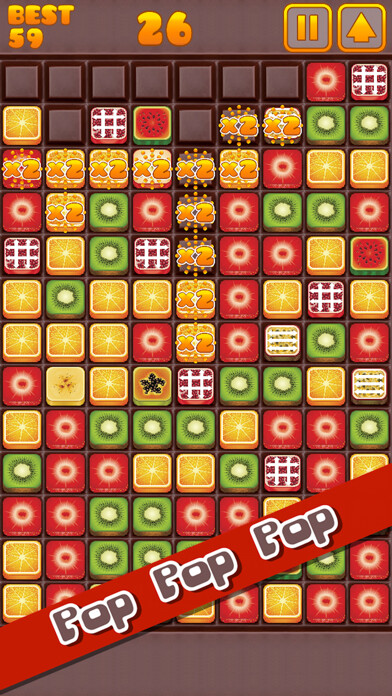 Emulate iPhone app Pop Fruit Icons using MyAndroid