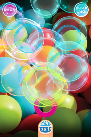 Emulate iPhone app Pop Goes The Bubble Lite using MyAndroid