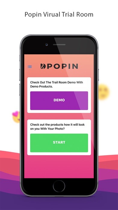 Emulate iPhone app Popin Virtual Trial Room using MyAndroid