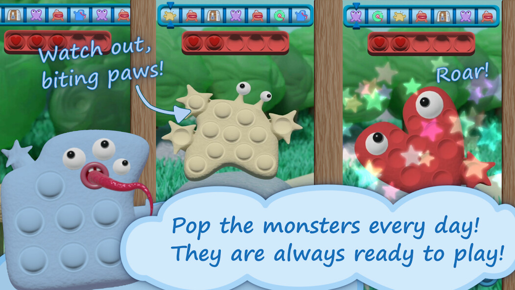 Run android online APK Popit Monsters! Collect all from MyAndroid or emulate Popit Monsters! Collect all using MyAndroid