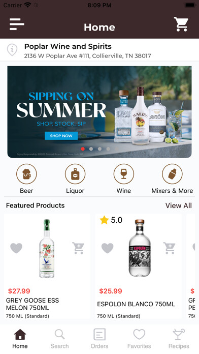 Emulate iPhone app Poplar Wine and Spirits using MyAndroid Emulate iPhone app Poplar Wine and Spirits using MyAndroid