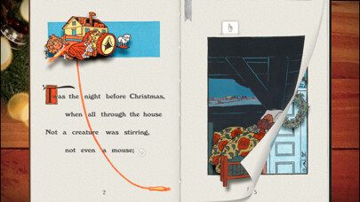 Emulate iPhone app PopOut! The Night Before Christmas using MyAndroid