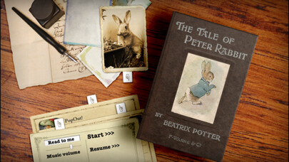 Emulate iPhone app PopOut! The Tale of Peter Rabbit - Potter using MyAndroid