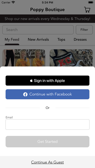 Emulate iPhone app Poppy Boutique using MyAndroid Emulate iPhone app Poppy Boutique using MyAndroid