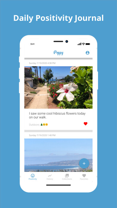 Emulate iPhone app Poppy Positivity Journal using MyAndroid Emulate iPhone app Poppy Positivity Journal using MyAndroid