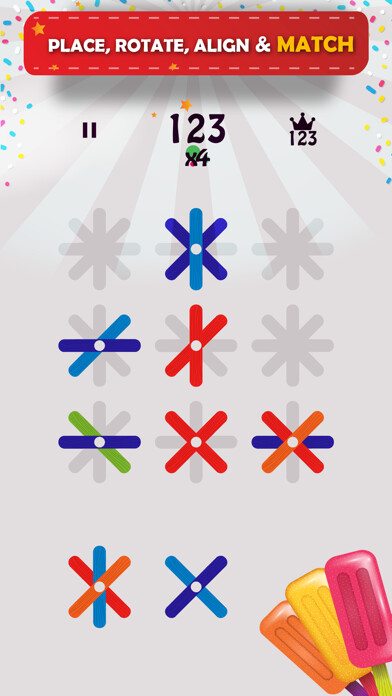 Emulate iPhone app Popsicle Sticks Puzzle using MyAndroid
