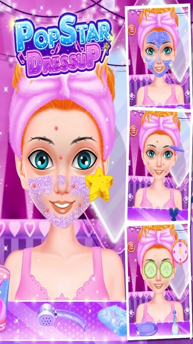 Emulate iPhone app Pop Star Girls Salon Dress Up using MyAndroid Emulate iPhone app Pop Star Girls Salon Dress Up using MyAndroid