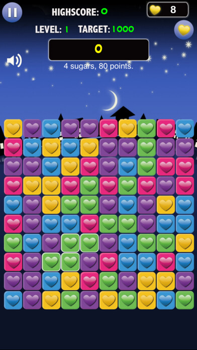 Emulate iPhone app Pop Sugar : Sweet Night & Crazy Candy using MyAndroid