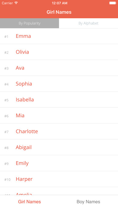 Emulate iPhone app Popular Baby Names Meaning using MyAndroid Emulate iPhone app Popular Baby Names Meaning using MyAndroid