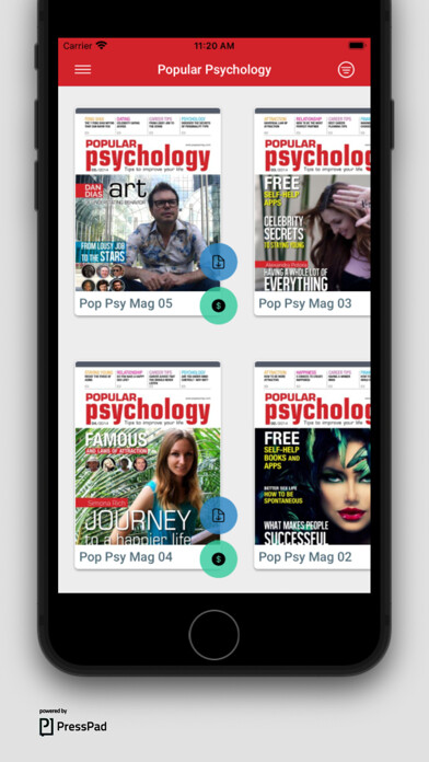 Emulate iPhone app Popular Psychology Magazine using MyAndroid Emulate iPhone app Popular Psychology Magazine using MyAndroid