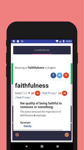 Run android online APK popup custom dictionary from MyAndroid or emulate popup custom dictionary using MyAndroid