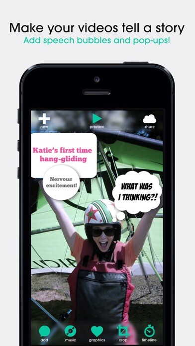 Emulate iPhone app Pop Video - Movie Editor for Subtitles, Speech Bubbles and Music in your Videos using MyAndroid