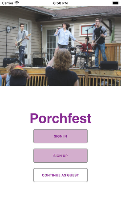Emulate iPhone app Porchfest using MyAndroid Emulate iPhone app Porchfest using MyAndroid