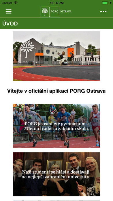 Emulate iPhone app PORG Ostrava using MyAndroid