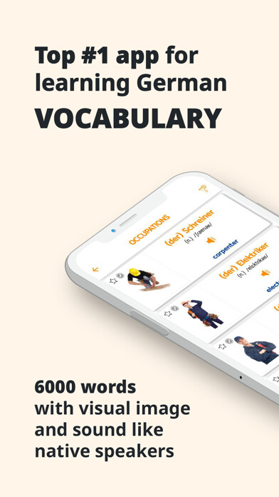 Emulate iPhone app PORO - German Vocabulary using MyAndroid