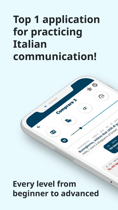 Emulate iPhone app PORO - Learn Italian using MyAndroid